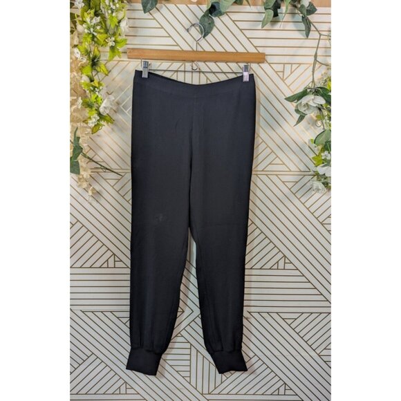 CO ESSENTIALS Women's Triacetate Pull On Jogger Pants Black Size Medium - Picture 1 of 7